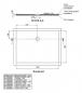 Preview: Schedel barriere freie Dusche - Duschboard - Duschwanne Mineraloberfläche 1000x800 mm, Ablaufposition 500/230 mm
